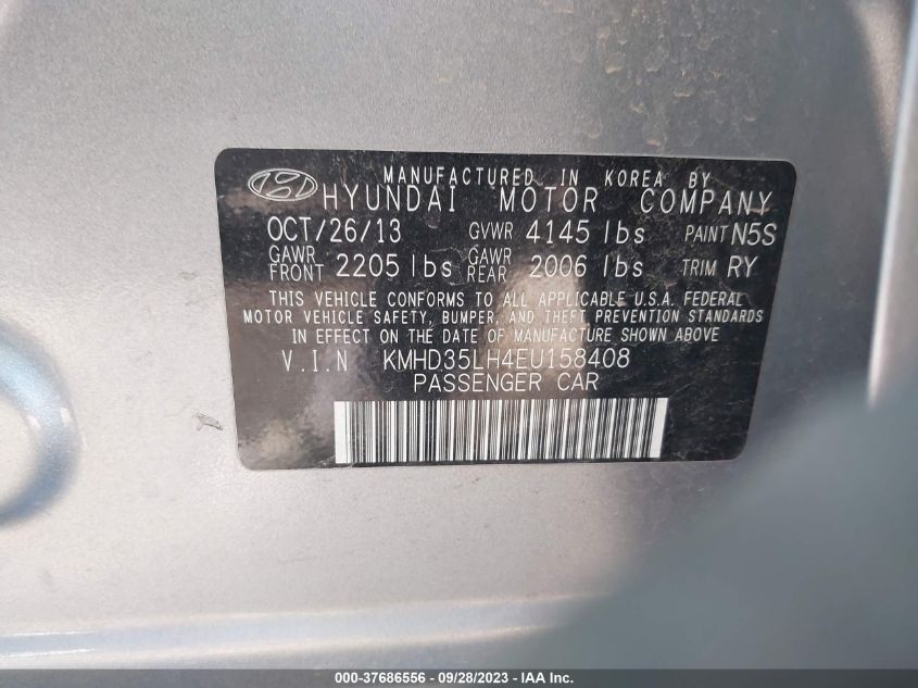 2014 HYUNDAI ELANTRA GT - KMHD35LH4EU158408
