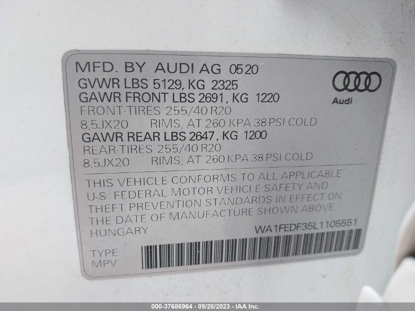 WA1FEDF35L1105551 Audi Q3 PRESTIGE S-LINE 9