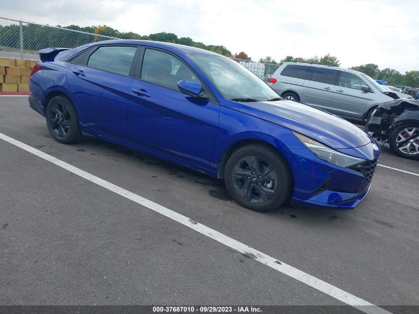 KMHLM4AJ8PU047825 Hyundai Elantra Hybrid BLUE