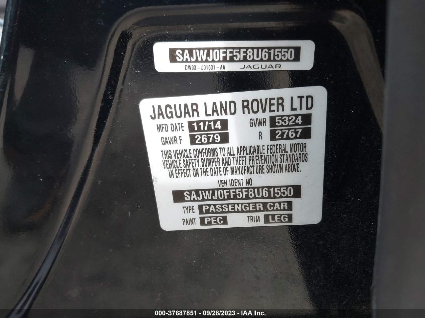 2015 JAGUAR XF V6 - SAJWJ0FF5F8U61550