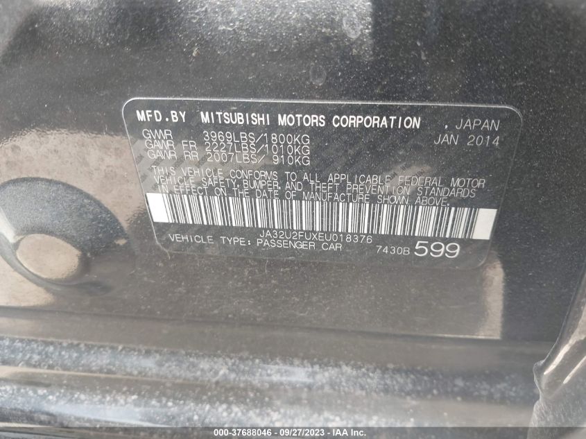 2014 MITSUBISHI LANCER ES - JA32U2FUXEU018376