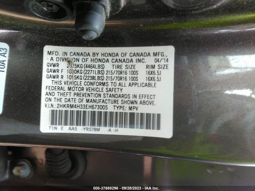 2014 HONDA CR-V LX - 2HKRM4H33EH673005