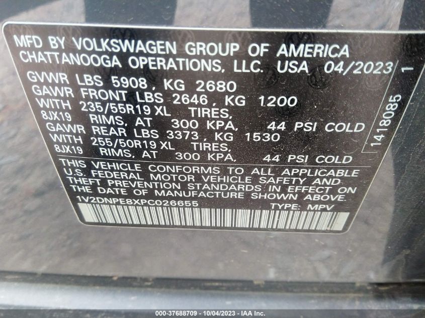 2023 VOLKSWAGEN ID.4 AWD PRO 1V2DNPE8XPC026655