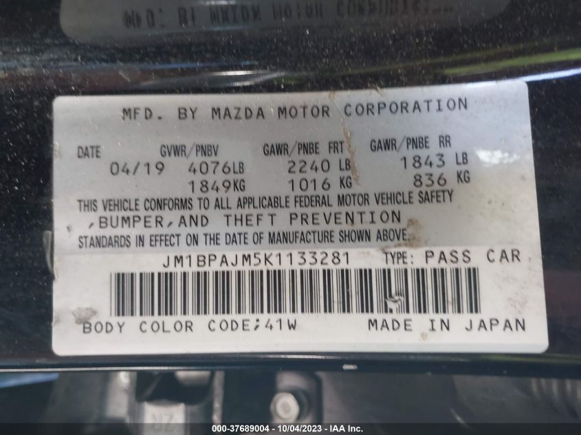 JM1BPAJM5K1133281 Mazda Mazda3 Hatchback   9