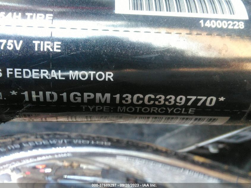 2012 HARLEY-DAVIDSON FXDWG DYNA WIDE GLIDE 1HD1GPM13CC339770