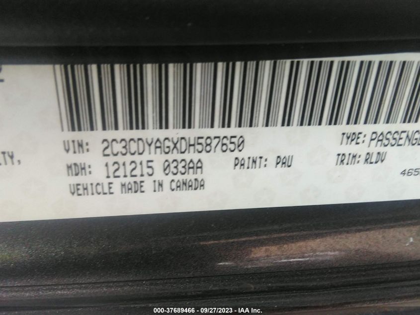 2013 DODGE CHALLENGER SXT PLUS - 2C3CDYAGXDH587650