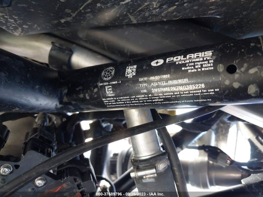 2022 POLARIS RZR PRO R 4 SPORT - 3NSRME2K7NG385226