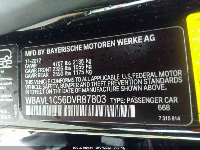 2013 BMW X1 XDRIVE28I - WBAVL1C56DVR87803
