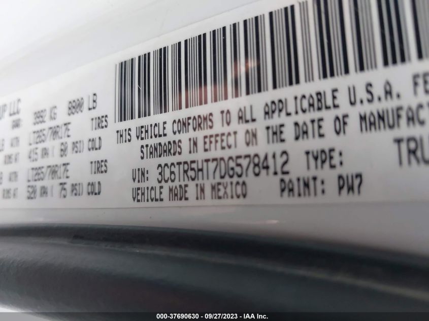 2013 RAM 2500 TRADESMAN - 3C6TR5HT7DG578412