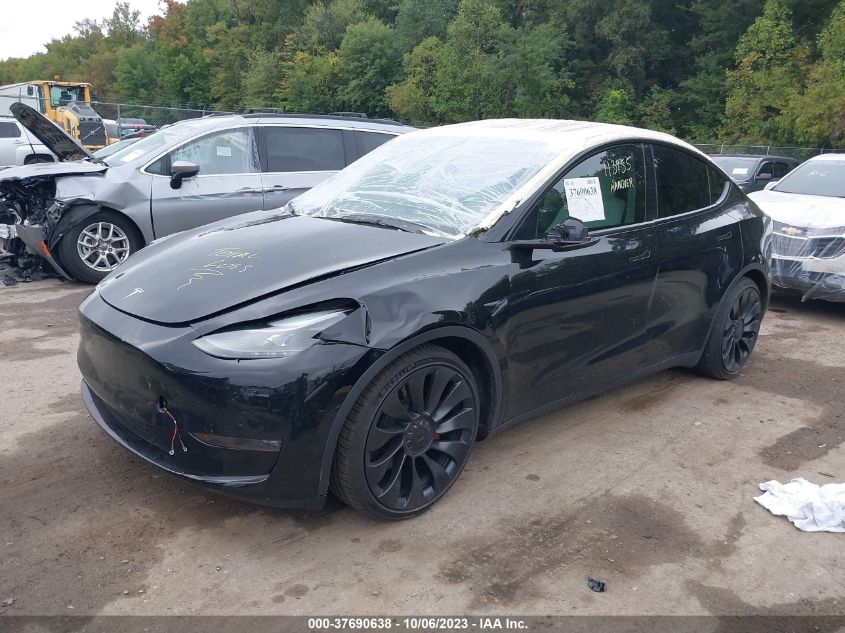 VIN 7SAYGDEF6NF548454 2022 TESLA MODEL Y PERFORMANCE