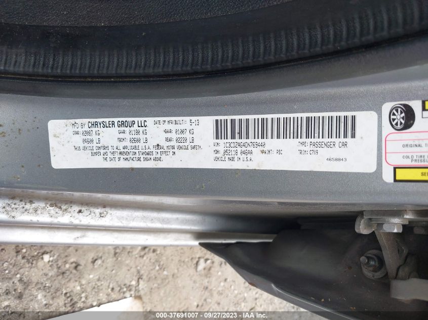 2013 DODGE AVENGER SE V6 - 1C3CDZAG4DN769440