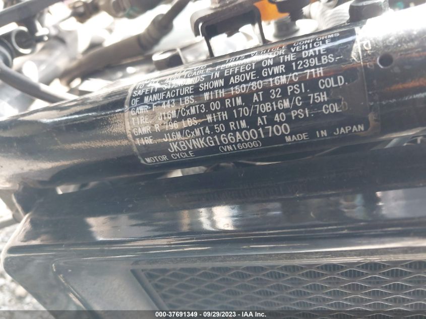 2006 KAWASAKI VN1600 G JKBVNKG166A001700
