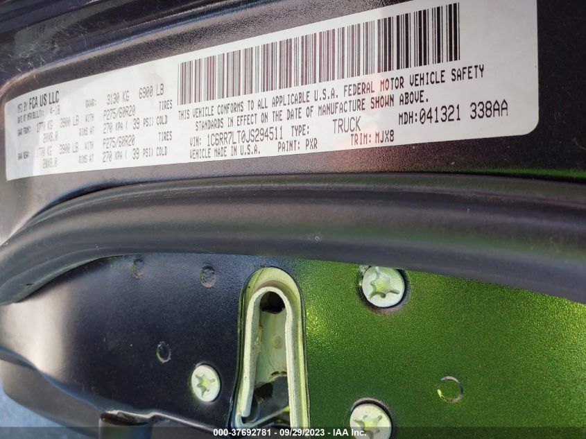 2018 RAM 1500 BIG HORN - 1C6RR7LT0JS294511