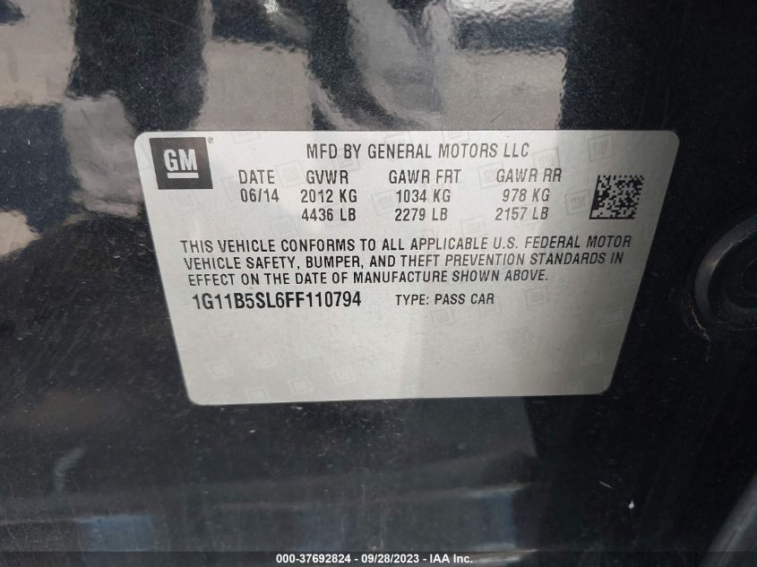 2015 CHEVROLET MALIBU LS - 1G11B5SL6FF110794