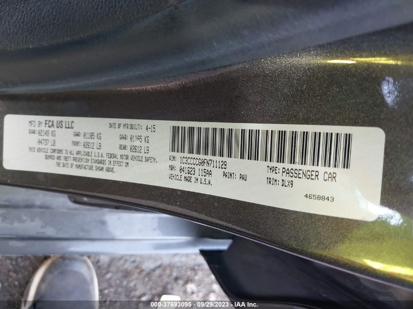 2015 CHRYSLER 200 C - 1C3CCCCG0FN711129