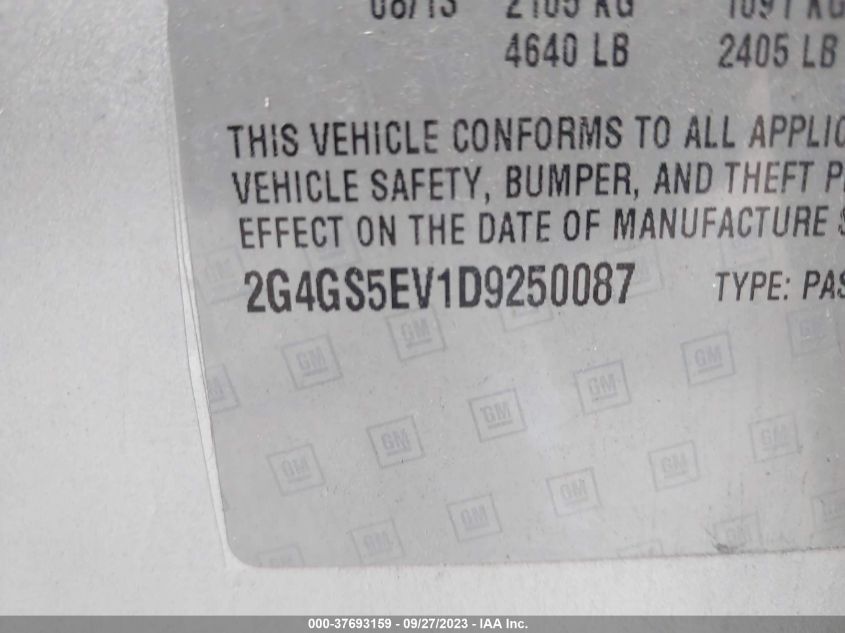 2013 BUICK REGAL TURBO PREMIUM 1 - 2G4GS5EV1D9250087
