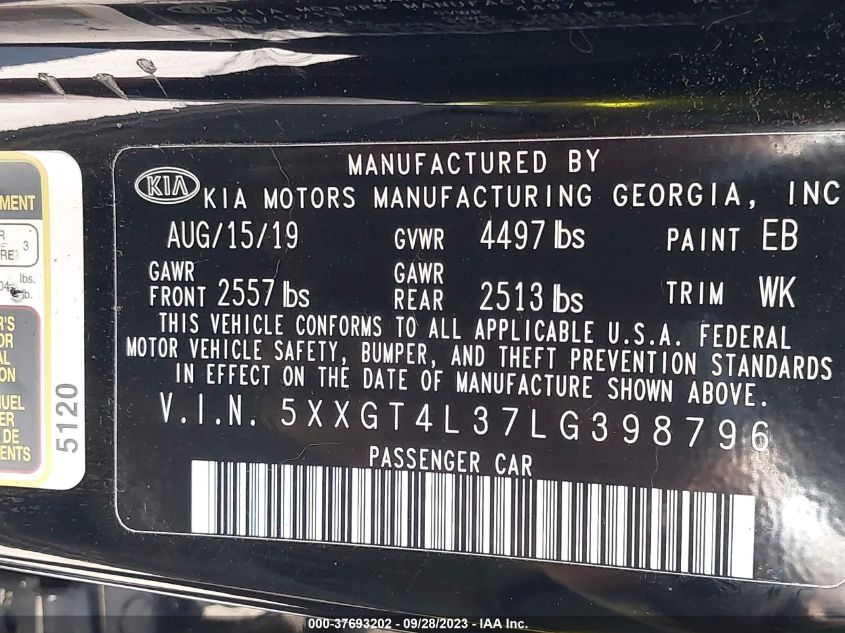2020 KIA OPTIMA LX - 5XXGT4L37LG398796