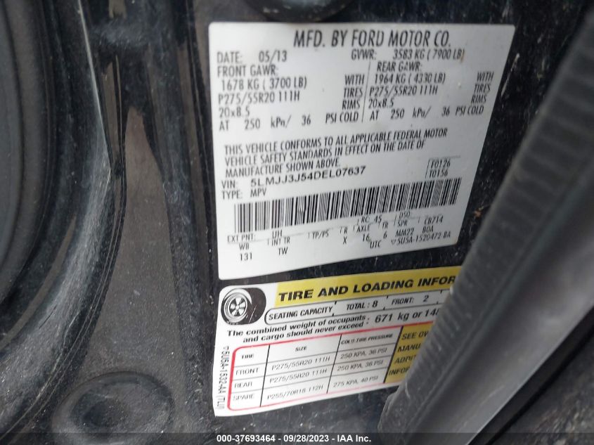 2013 LINCOLN NAVIGATOR L 5LMJJ3J54DEL07637