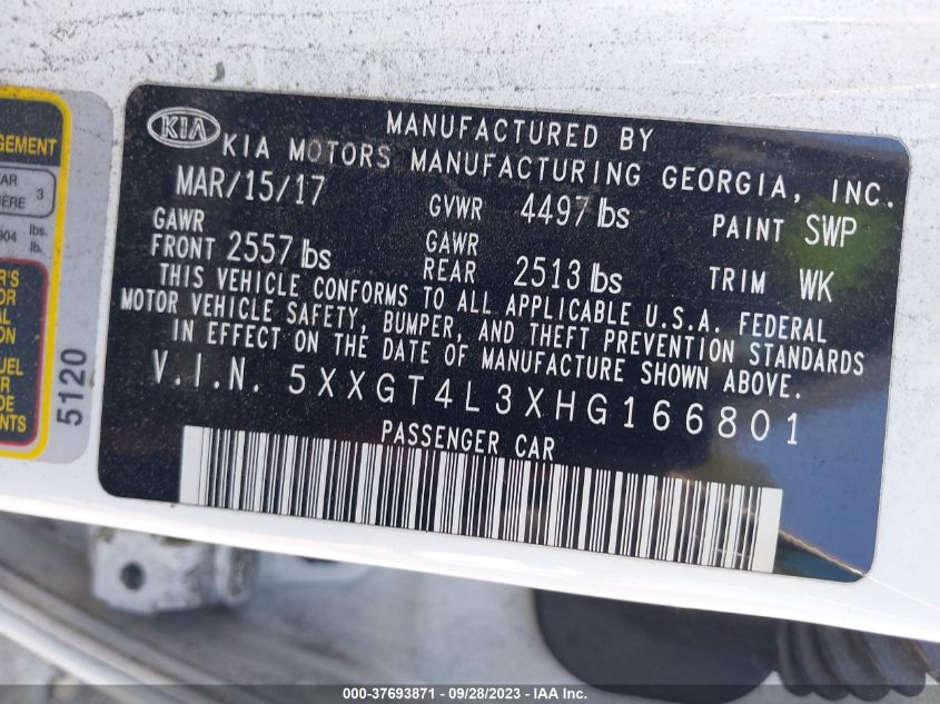 2017 KIA OPTIMA LX - 5XXGT4L3XHG166801