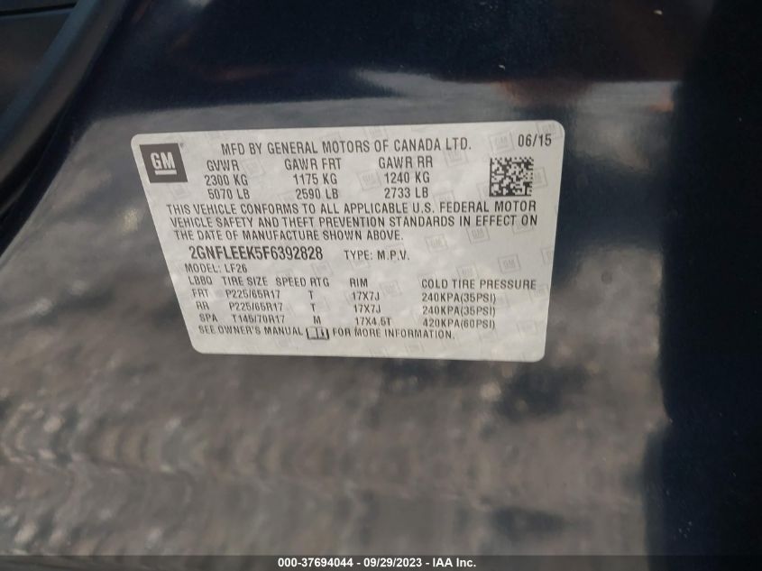 2015 CHEVROLET EQUINOX LS - 2GNFLEEK5F6392828