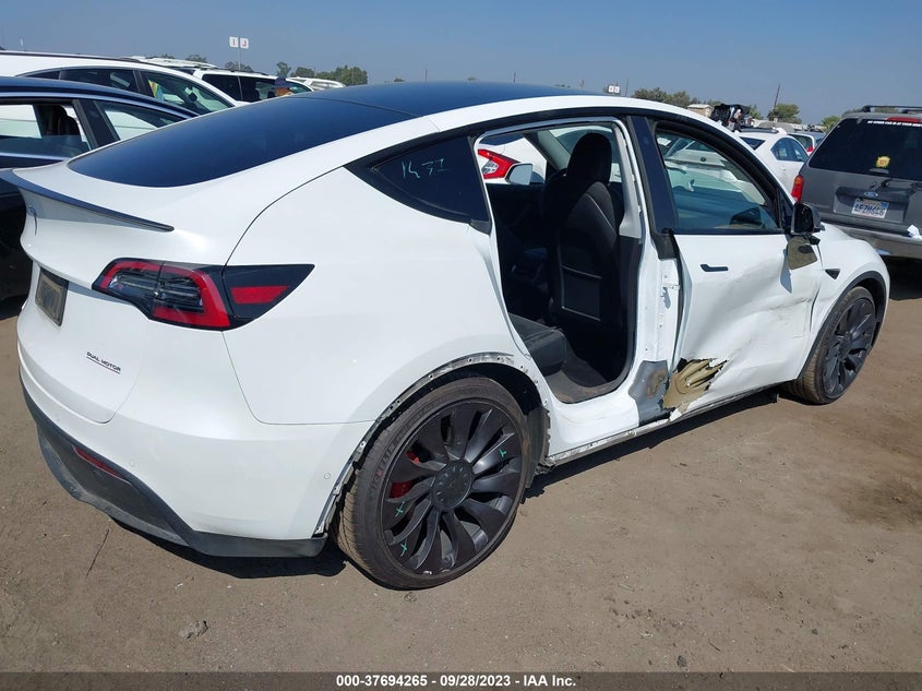 VIN 7SAYGDEF6NF346214 2022 TESLA MODEL Y PERFORMANCE