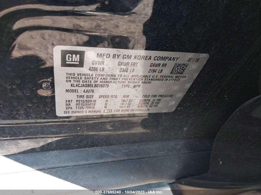 2020 BUICK ENCORE PREFERRED - KL4CJASB5LB016079