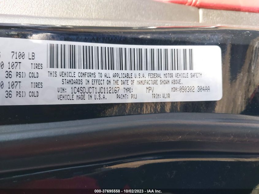 2018 DODGE DURANGO R/T - 1C4SDJCT1JC112167