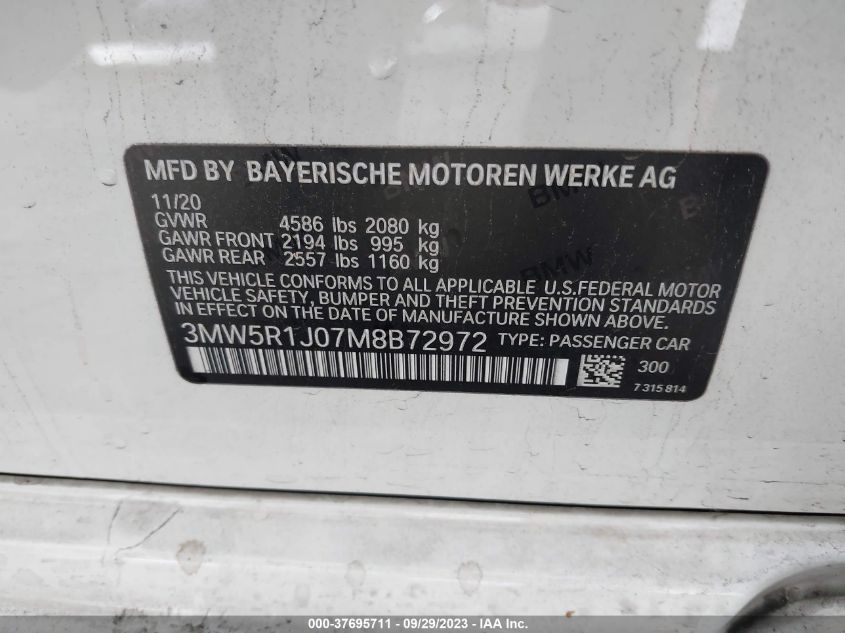 3MW5R1J07M8B72972 BMW 330i   9