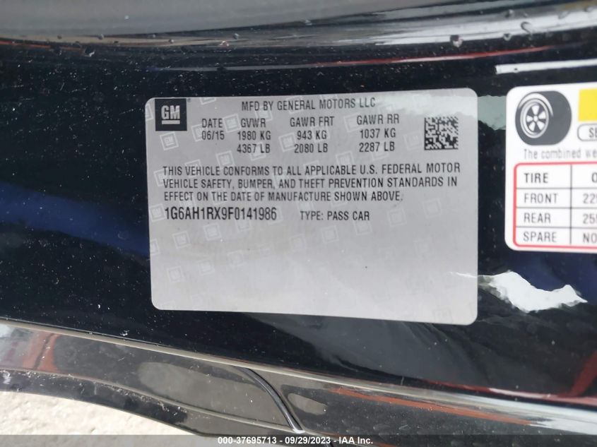 2015 CADILLAC ATS LUXURY - 1G6AH1RX9F0141986
