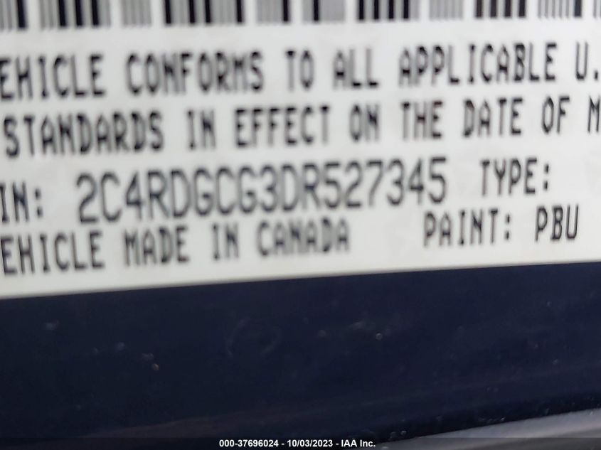 2013 DODGE GRAND CARAVAN - 2C4RDGCG3DR527345