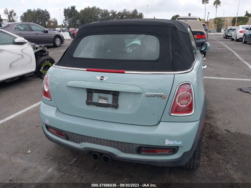 2013 MINI COOPER CONVERTIBLE S WMWZP3C54DT551142