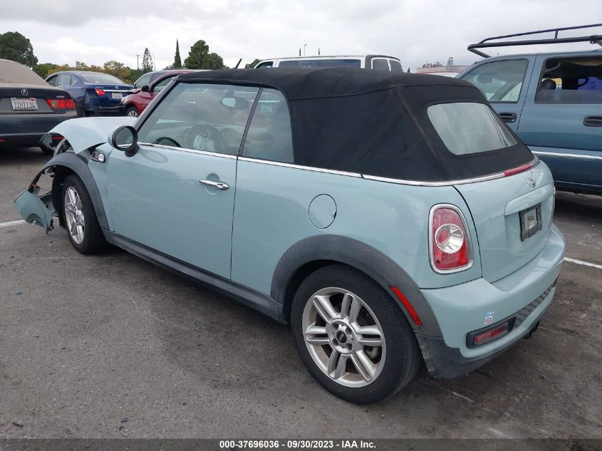 2013 MINI COOPER CONVERTIBLE S WMWZP3C54DT551142