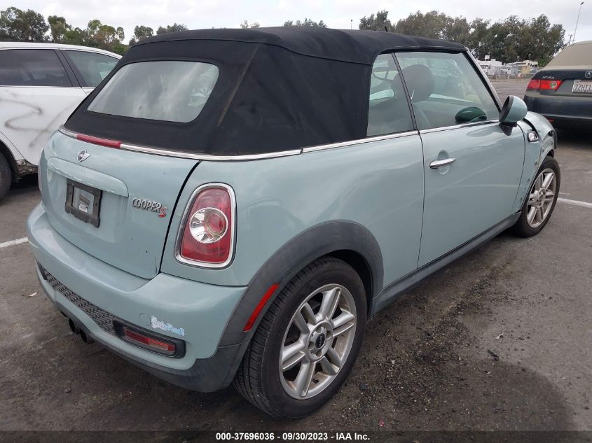 2013 MINI COOPER CONVERTIBLE S WMWZP3C54DT551142