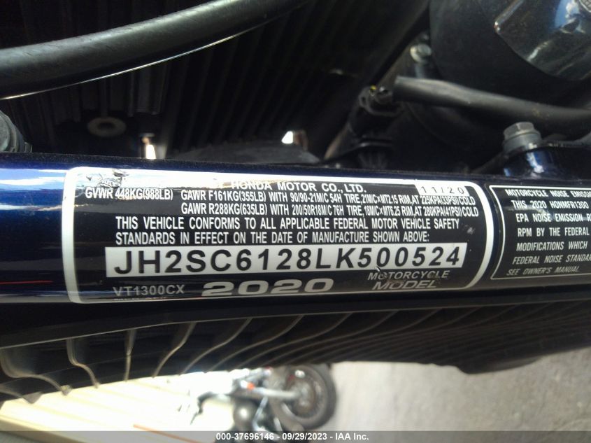 2020 HONDA VT1300 CX JH2SC6128LK500524