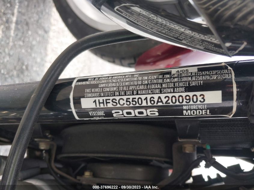 2006 HONDA VTX1300 C 1HFSC55016A200903