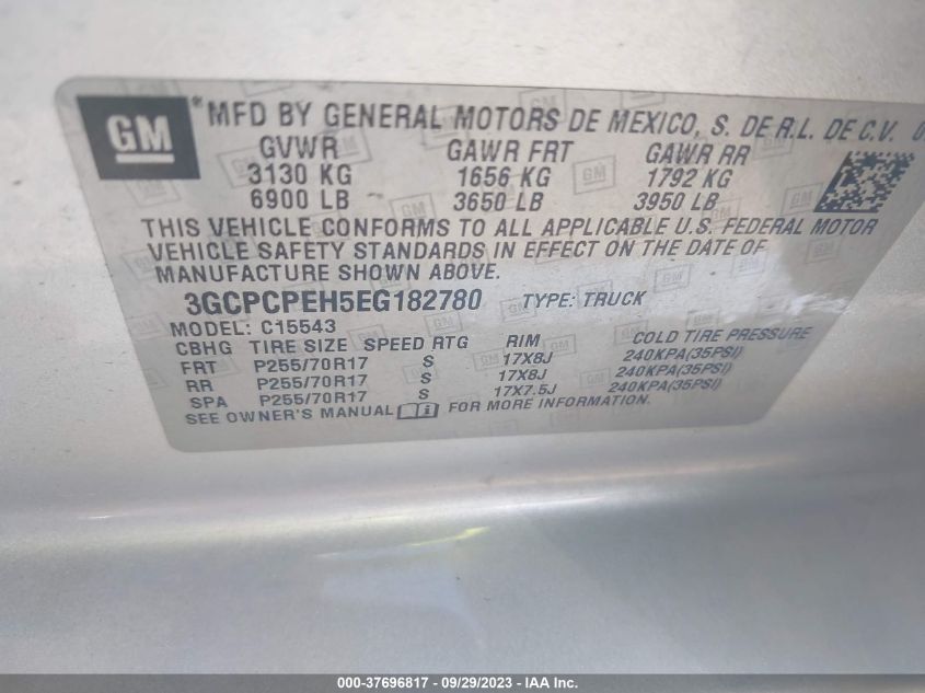 2014 CHEVROLET SILVERADO 1500 WORK TRUCK - 3GCPCPEH5EG182780