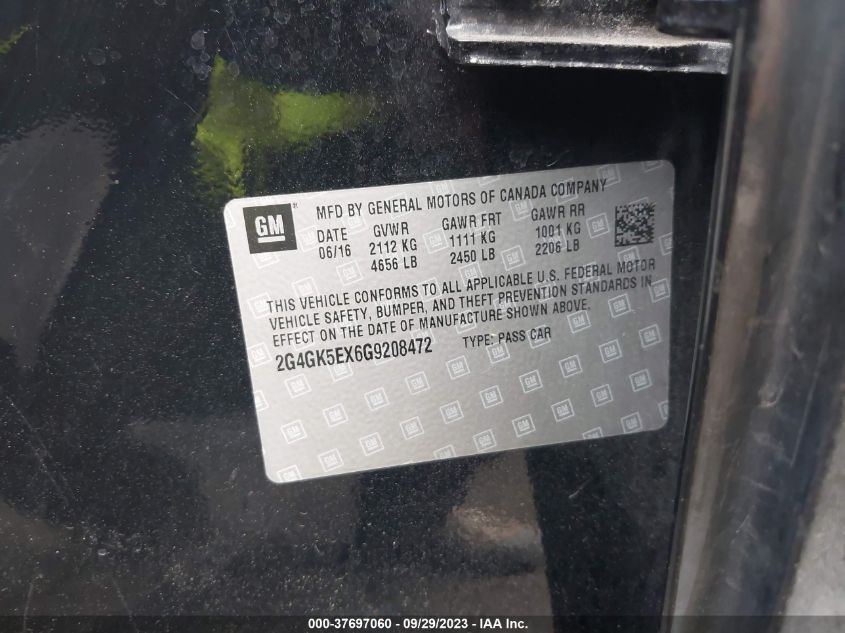 2016 BUICK REGAL - 2G4GK5EX6G9208472