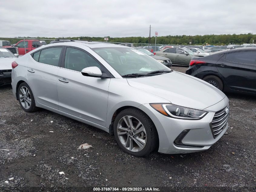 2017 HYUNDAI ELANTRA LIMITED - KMHD84LF4HU301291