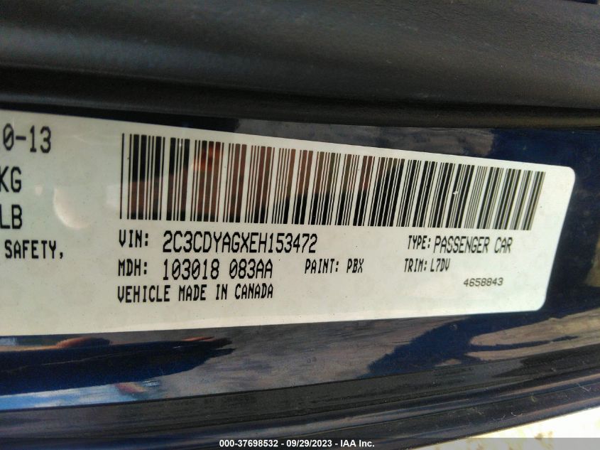 2014 DODGE CHALLENGER SXT - 2C3CDYAGXEH153472