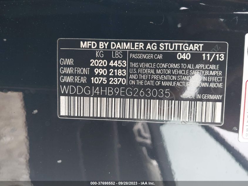2014 MERCEDES-BENZ C 250 WDDGJ4HB9EG263035