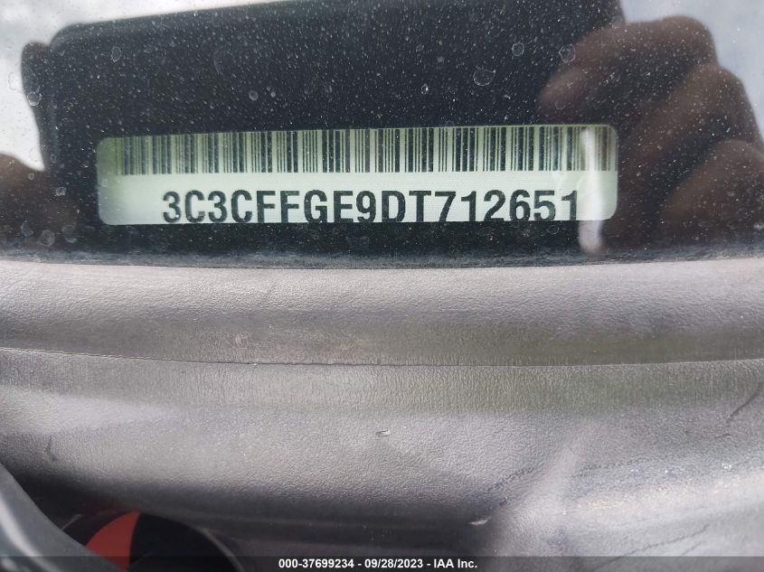 2013 FIAT 500E BATTERY ELECTRIC - 3C3CFFGE9DT712651