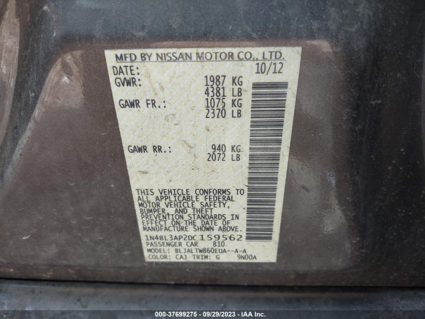 2013 NISSAN ALTIMA 3.5 SV - 1N4BL3AP2DC159562