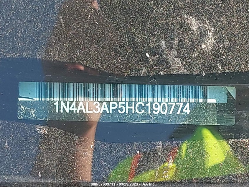 VIN 1N4AL3AP5HC190774 2017 NISSAN ALTIMA 2.5/S/SV/SL/SR