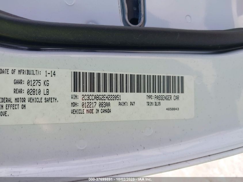 2014 CHRYSLER 300 300S - 2C3CCABG2EH222051