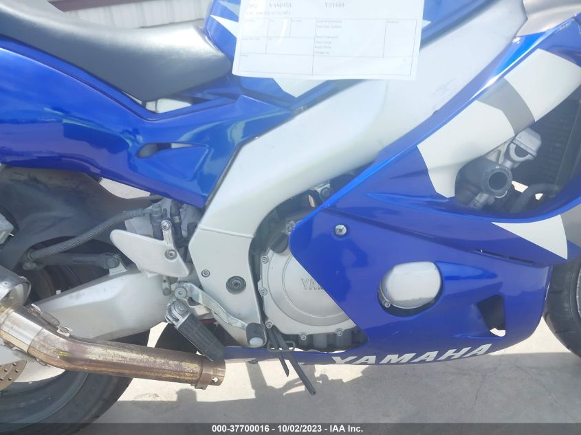 2002 YAMAHA YZF600 R JYA5AHE002A030831