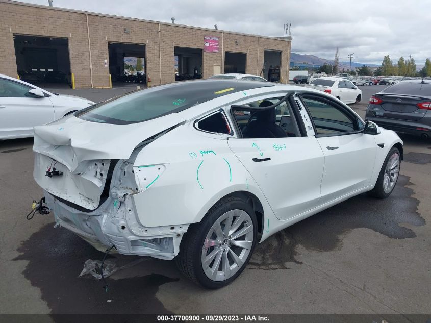 VIN 5YJ3E1EB2NF199818 2022 TESLA MODEL 3 LONG RANGE