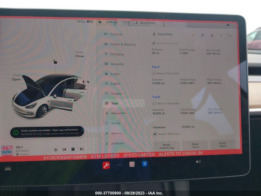 VIN 5YJ3E1EB2NF199818 2022 TESLA MODEL 3 LONG RANGE