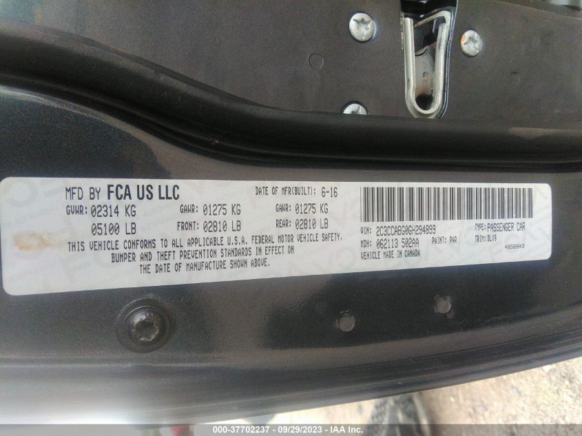 2016 CHRYSLER 300 300S - 2C3CCABG0GH294899