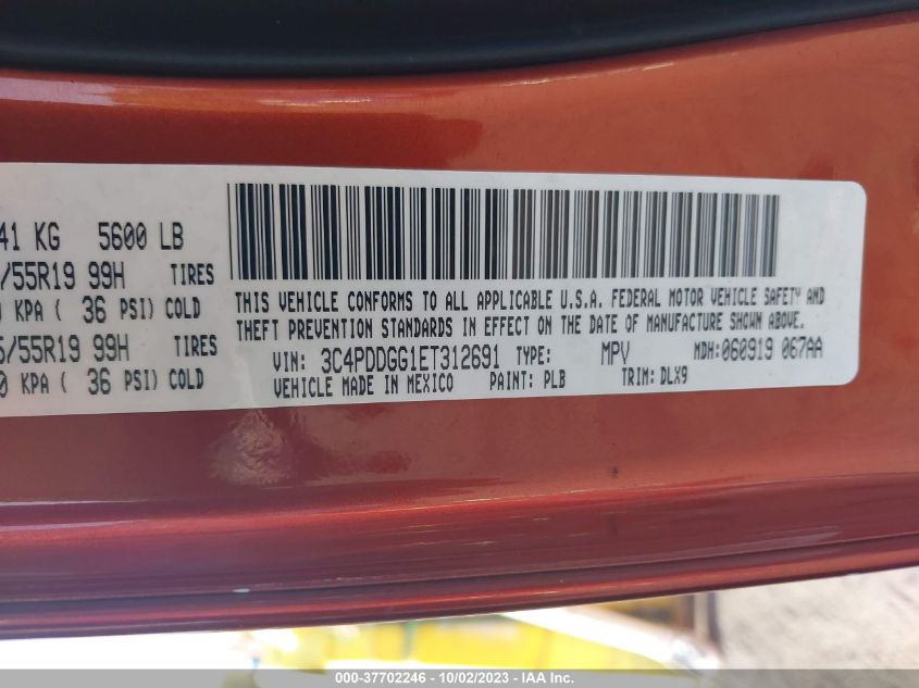 2014 DODGE JOURNEY CROSSROAD - 3C4PDDGG1ET312691