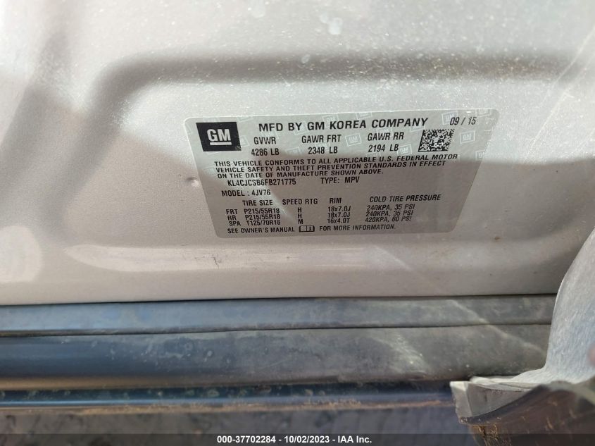 2015 BUICK ENCORE LEATHER - KL4CJCSB6FB271775